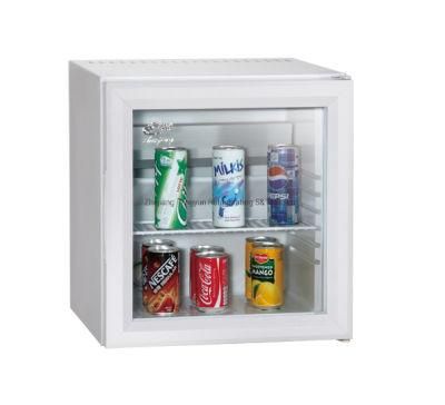 Portable White Glass Door Mini Refrigerator Showcase Office Home Cooler