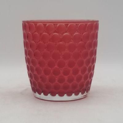 Glass Candle Holder with Various Pattern and Customized Color