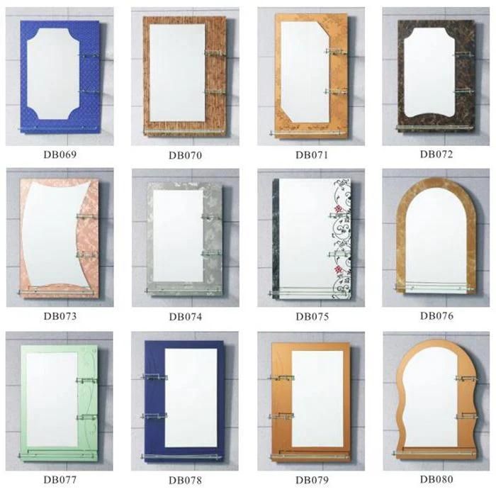 Hot Sale Wall Mounted Decorative Bathroom Glass Shelf Mirror for Home Decoration