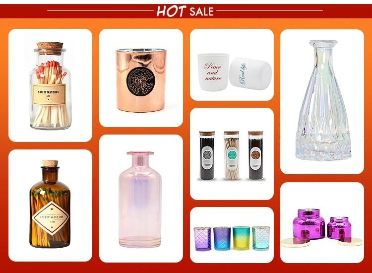 China Factory Direct Sale Empty Clear Scented Glass Candle Jars Candle Holders in Bulk