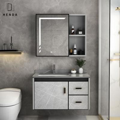 80cm Aluminium Cabinet with LED Mirror Cabinet Waterproof Solid Mesa