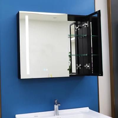 Smart LED Bathroom Mirror Anti-Fog Women Makeup Cabinet Mirror