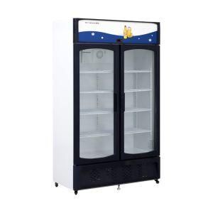 Single Glass Door Beverage Refrigerator Upright Soft Drinks Display Cabinet
