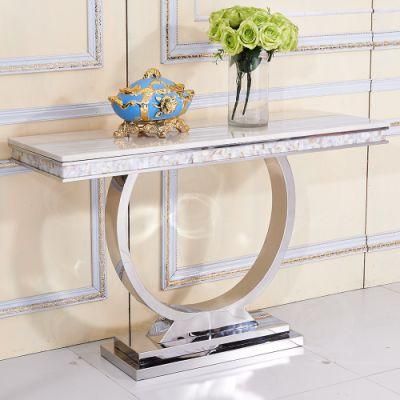 Stainless Steel Base Marble Top China Furniture Console Table