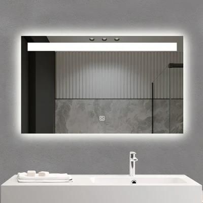 China Supplier of Bathroom Vanity Illuminated LED Smart Rectangle Wall Mirror for Hotel