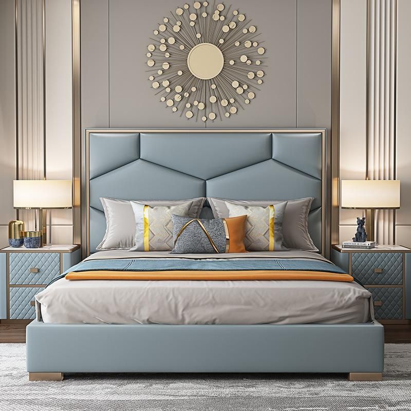 Modern Hot Sale Lift Storage Leather Queen Size Double Bed Luxury Italian King Size Bed Home Bedroom Furniture Set