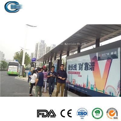 Huasheng Bus Metal Stop Shelter China Bus Stop Advertising Shelter Suppliers Outdoor Advertising Metal Solar Power Bus Stop Shelter