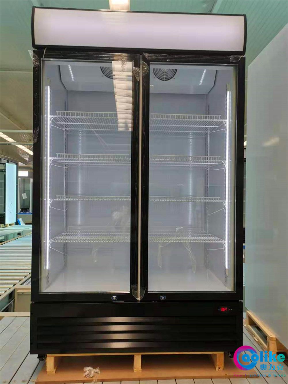 2020 Upright Chiller Double Door Vertical Showcase with Dynamic Cooling System& Ce, CB Certificate