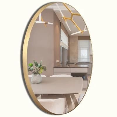 Wash Basin Decorative furniture Large Gold Frame Glass Round Mirror
