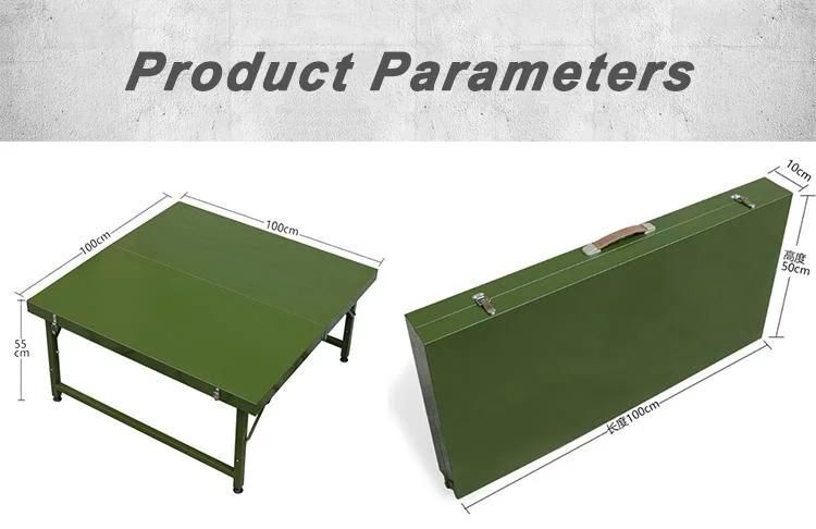 Outdoor Camping Furniture High Quality Steel Folding Stool Table for Field Training