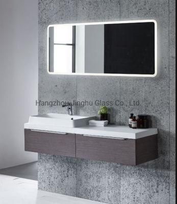 6mm Salon Used Copper Free Mirror Bathroom Anti-Fog Wall Hanging Hotel Lighted LED Mirror