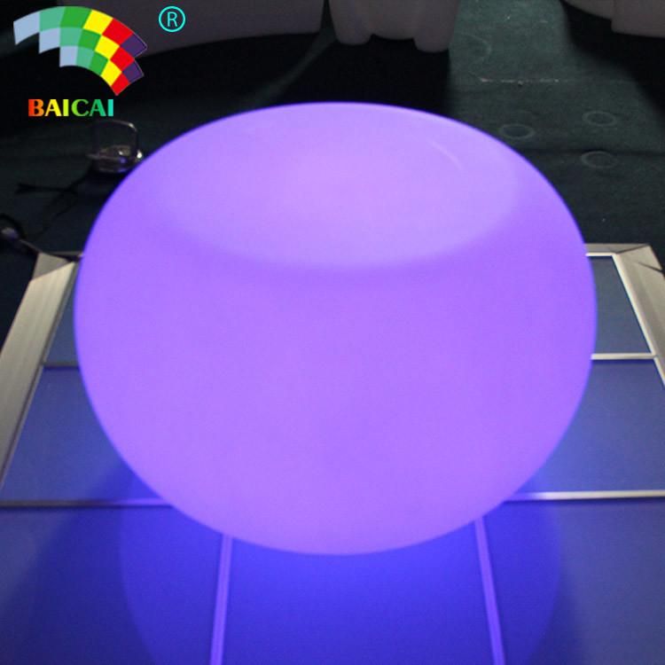 LED Cafe Furniture LED Glass Coffee Table for Outdoor