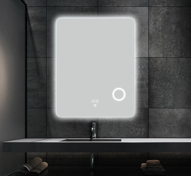Wholesale Luxury Home Decorative Smart Wash Basin Mirror LED Bathroom Frameless Backlit Wall Glass Vanity Mirror