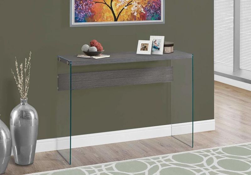 Glass Furniture Grey Console Sofa Table Desk