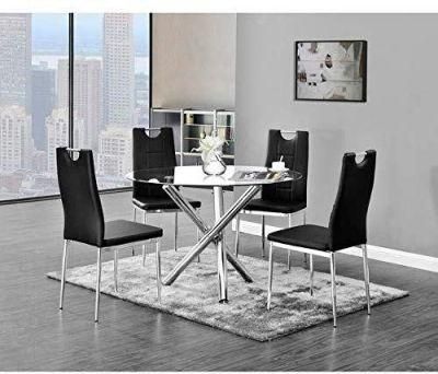 Contemporary Dining Room Set Modern Design Home Furniture Cheap Price Round Glass Dining Table