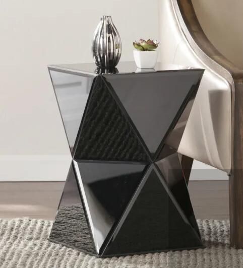 Multifunction Diamond Angle Tempered Glass Coffee Mirrored Table