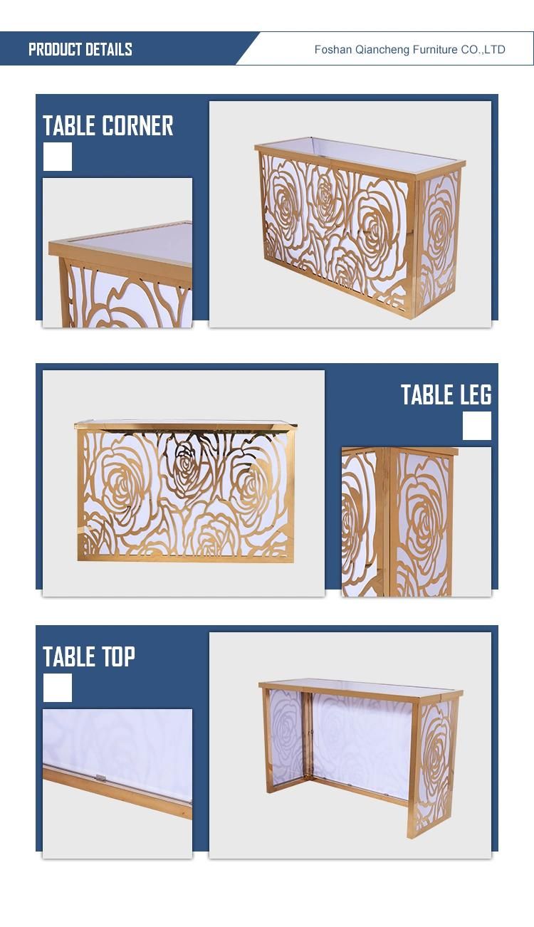 Wedding Furniture Good Quality Stainlesss Steel Bar Table