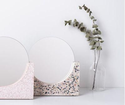 Terrazzo Tile Mirror Decor Decorative Makeup Mirror Round Mirror