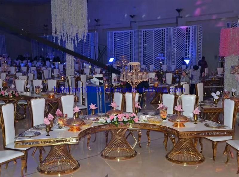 Restaurant Dining Infinity Chiavari Phoenix Chair Glass Top Wedding Table and Chairs