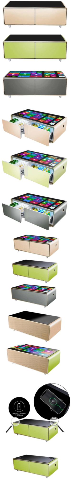 Refrigerator Coffee Table with Smart Touch Control