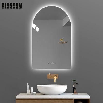 Wall Hung LED Backlit Smart Bluethooth Mirror Factory for Bathroom Lighting