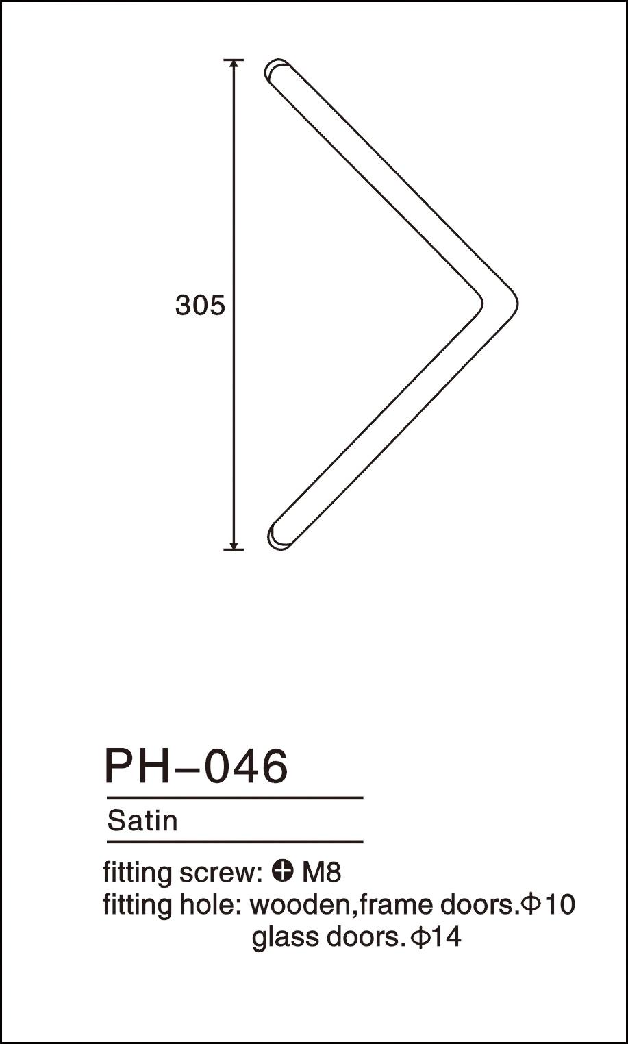 Furniture Casement Handle Stainless Steel Door Hardware for Glass Shower Room (pH-046)