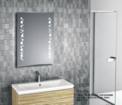 Silver Home Decor Wall Smart Home Glass LED Bathroom Mirror