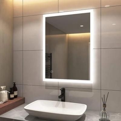 Wall Mounted Dimmable Touch Sensor Lighted LED Bathroom Mirror China Manufacturer