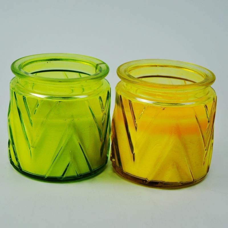 Glass Candle Jar Candlestick Custom Pattern for Candlestick