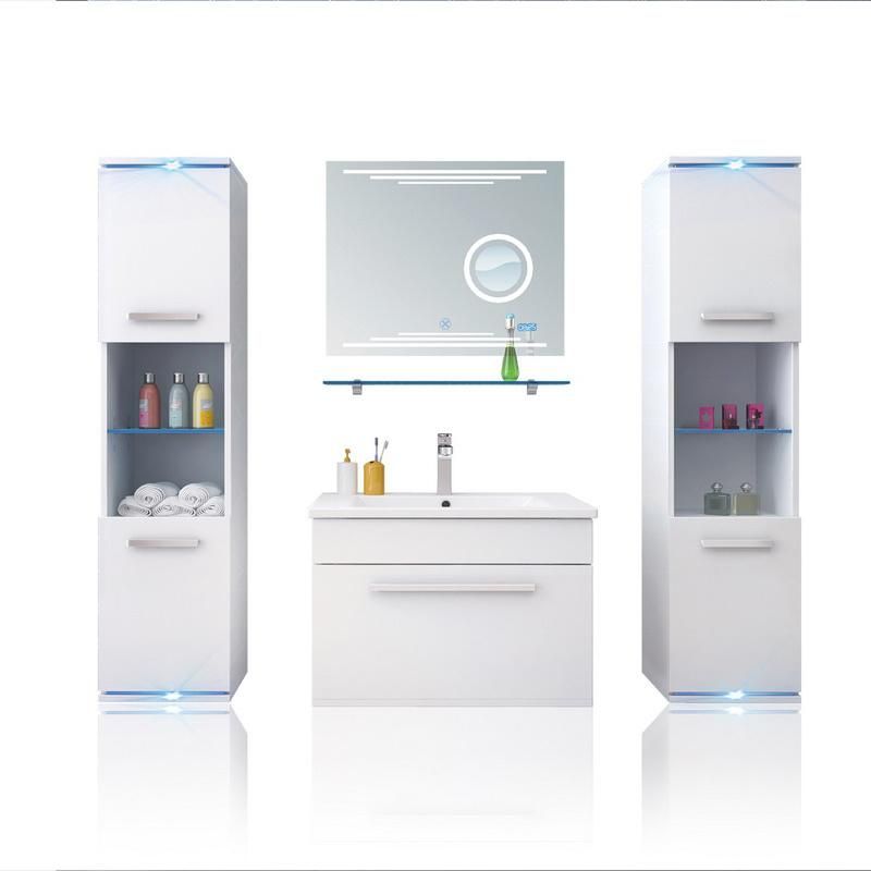 Intelligent LED Mirror Copper Free Glass Wall Hung Bathroom Vanity European Style Bathroom Cabinet