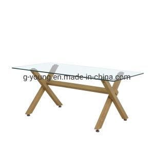 Modern Luxury Glass Top Dining Table