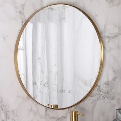 Jinghu Round Shape Aluminum Alloy Metal Framed Bathroom Mirror Home Decor Mirror