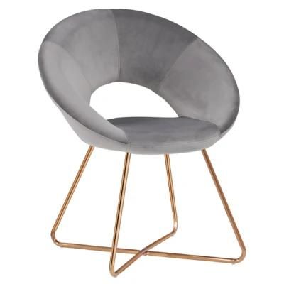 Luxury Modern Round Back Metal Hotel Restaurant Wedding Banquet Dining Chair