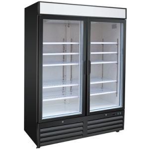 Upright Chiller 2 Door Stainless Steel Kitchen Cabinets Refrigerators Deep Freezer
