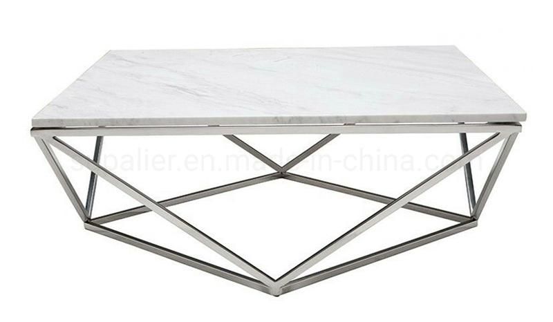 India Hotel Furniture High Gloss Metal Smart Coffee Table