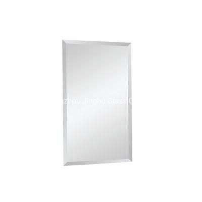 4mm 5mm 6mm Wall Decor Round Rectangle Clear Beveled Frameless Furniture Mirror Basin Bath Bathroom Glass Mirror Make up Mirror