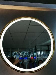 Modern Home Frameless Round Backlit LED Lighted Bathroom Mirror Decorative Bath Wall Mirror