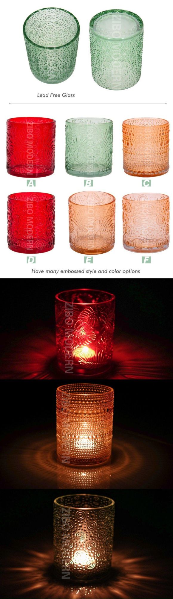 Hot-Sale Colorful Unique Romantic Glass Cylindrical Tealight Candle Holders