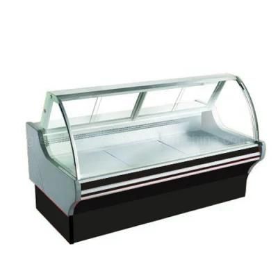 Supermarket Fresh Meat Fish Display Fridge Cooler Serve Over Counter