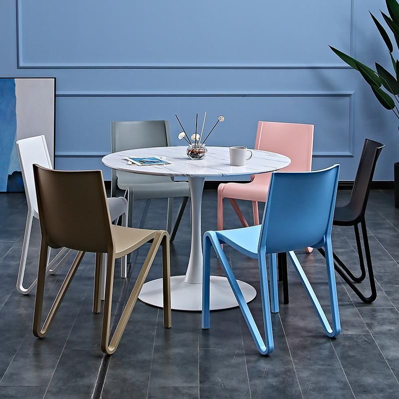 Wholesale Cheap Plastic Stackable Outdoor Furniture Garden Dining Chair Ms Frame Polyurethane Chair