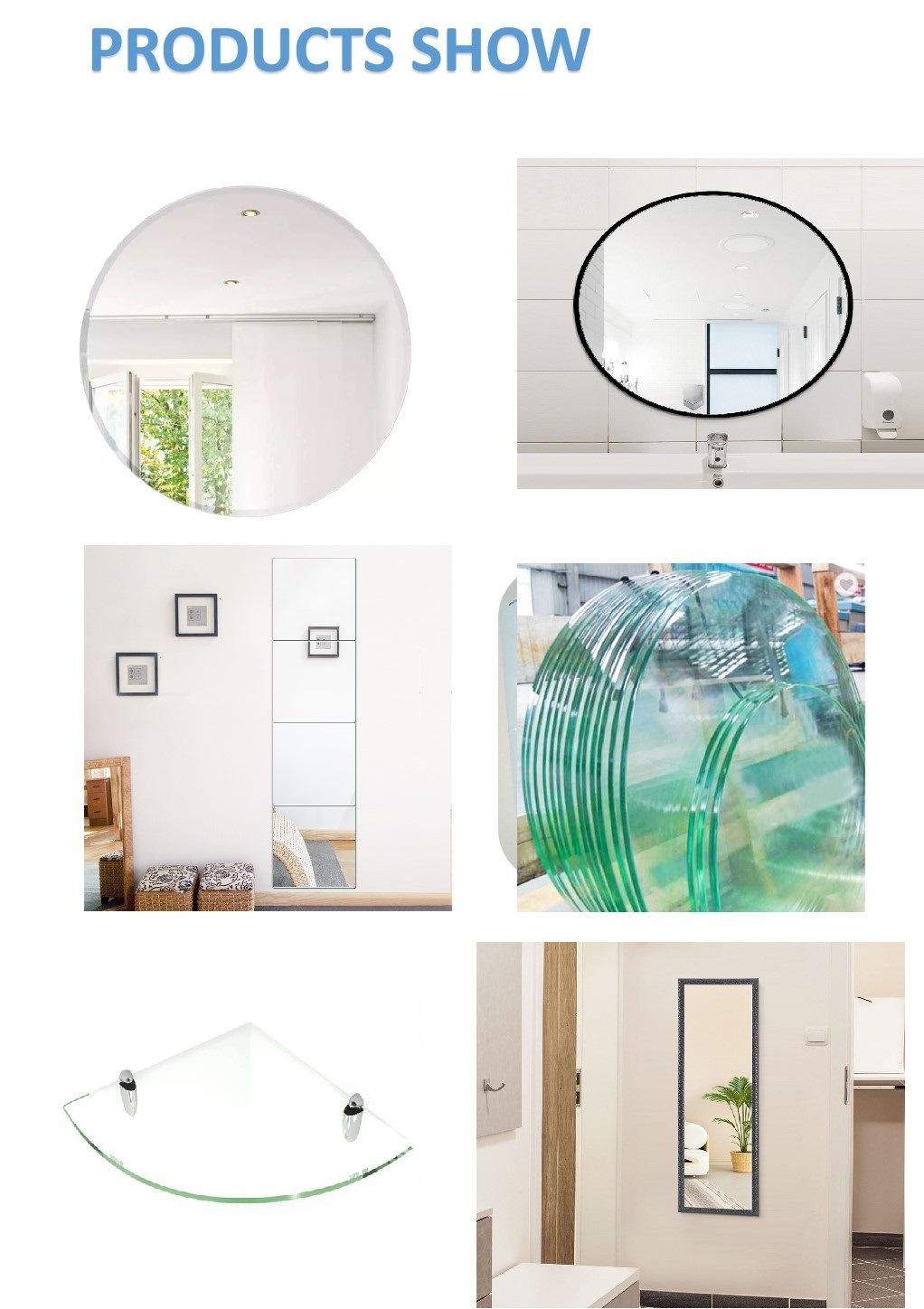 Popular Style 4mm 5mm Round Edge Flat Egde Frameless Bath Mirror