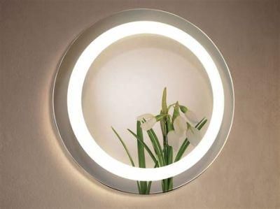 Round LED Bathroom Lighted Illuminated Mirror with Touch Sensor