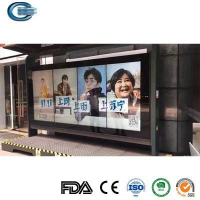 Huasheng Homemade Bus Stop Shelters China Bus Stop Rain Shelter Supply Solar Bus Stop Bus Advertising System Bus Shelter