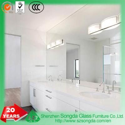 4mm, 5mm, 6mm Bathroom Frameless Silver Glass Mirror Price