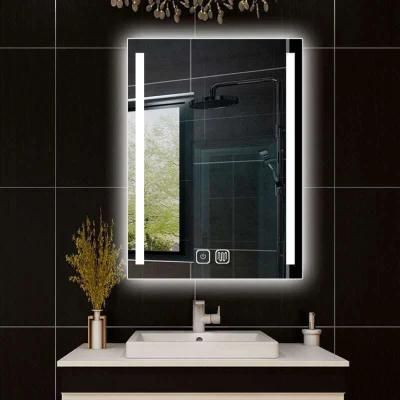 Smart LED Touch Sensor Illuminated Hotel Bath Rectangle Mirror China Factory