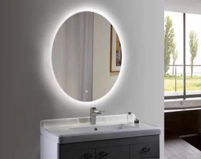 Wall Mounted Oval Dimmable LED Lighted Bathroom Mirror with Light &amp; Dimmer
