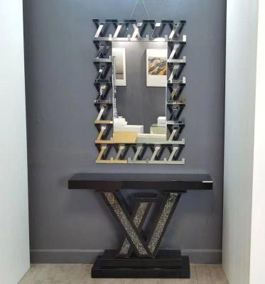 HS Glass Modern Furniture Mirrored Table Set with Fob Benchmark Price