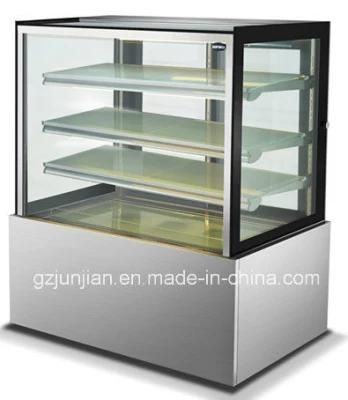 Vertical Marble &amp; Glass Cake Display Showcase Chiller