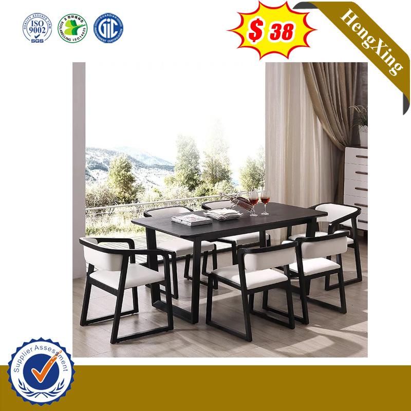 3 Colors Living Furniture Wooden Dining Table with Metal Leg
