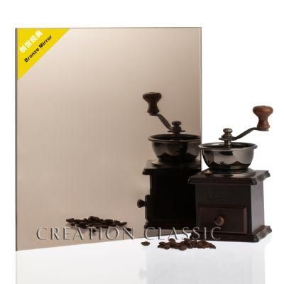 3-6 mm Bronze Colored Mirror Glass for Decorative Mirror Building